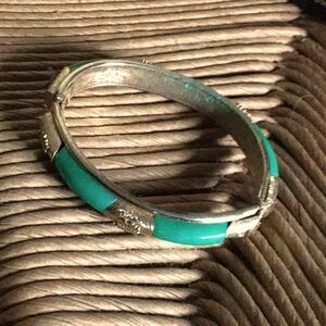 Vintage Asian green bracelet cuff mcm fashion collector estate jewelry Coachella